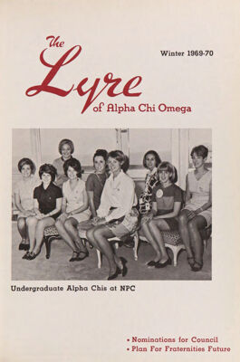 The Lyre of Alpha Chi Omega, Vol. 73, No. 2, Winter 1969-70